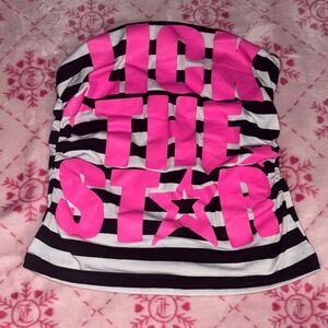 Lick The Star Striped Tube Top